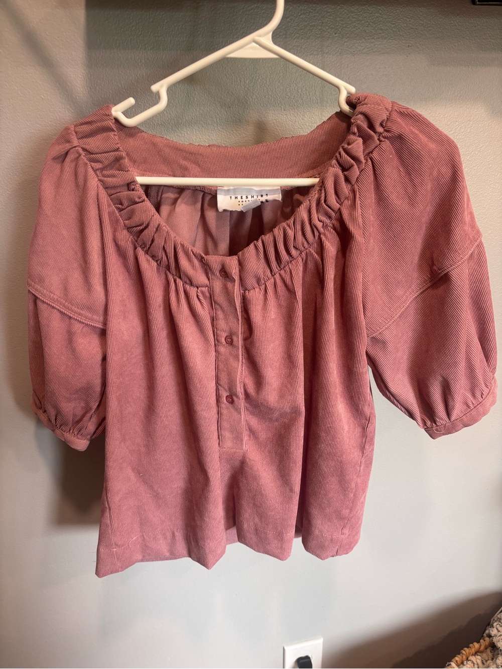 The Shirt by Rochelle Behrens Mauve-Pink Peasant Blouse